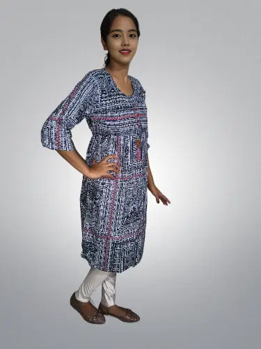Women's Printed Cotton fabric Straight KURTA.webp