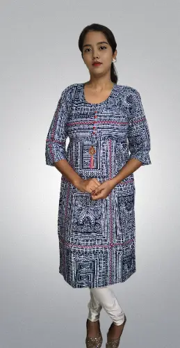 Women's Printed Cotton fabric Straight KURTA.webp