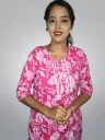 Women printed kurti pant set