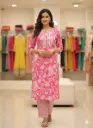 Women printed kurti pant set