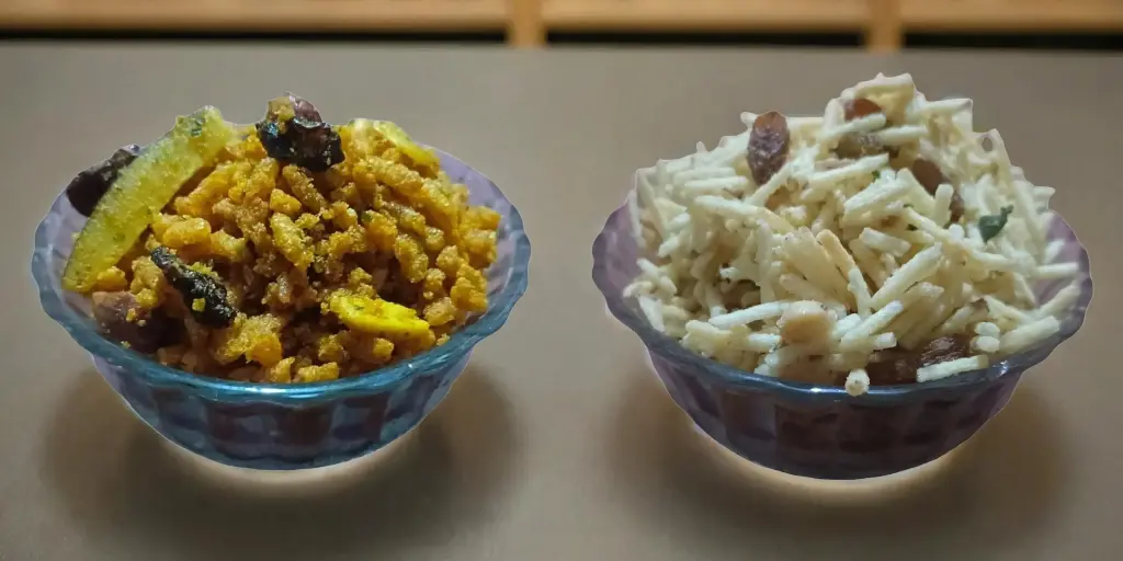 AJ Quality Bazaar's Mahalaxmi Poha Chivda & Potato Farali Chivda (500 gm each)