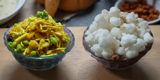 AJ Quality Bazaar's Cornflakes & Shabudana Chivda Combo (500 gm each)